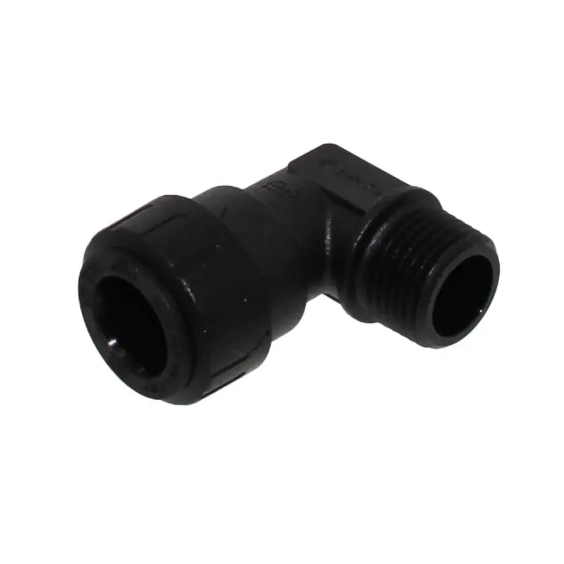 John Guest Black Fixed Elbow Fitting: 1/2" Cts X 1/2" Male Pipe Thread 1