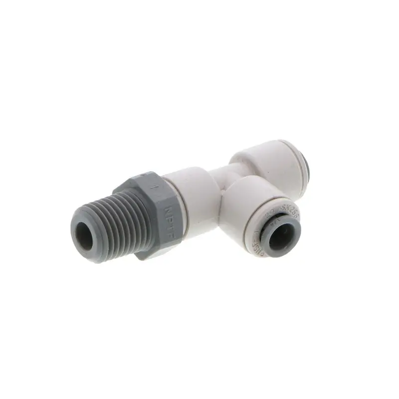 John Guest Swivel Male Run Tee Fitting, 1/4-Inch Nptf X 1/4-Inch Nptf 2