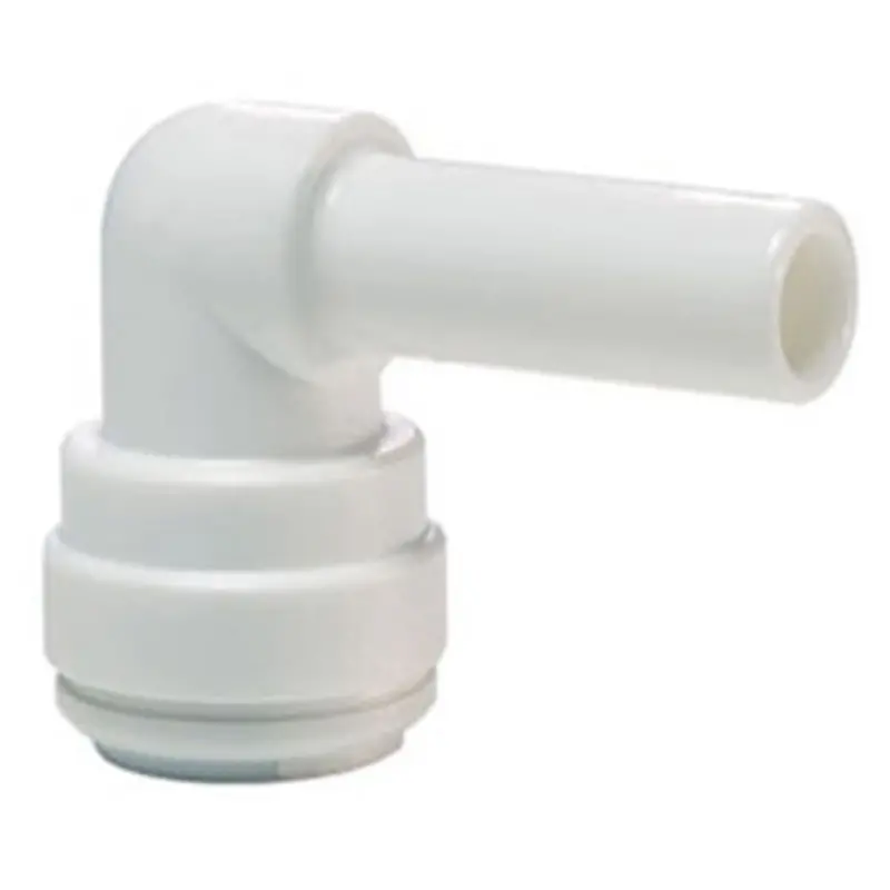 John Guest White Polypropylene Stem Elbow: 1/4" × 1/4" 1