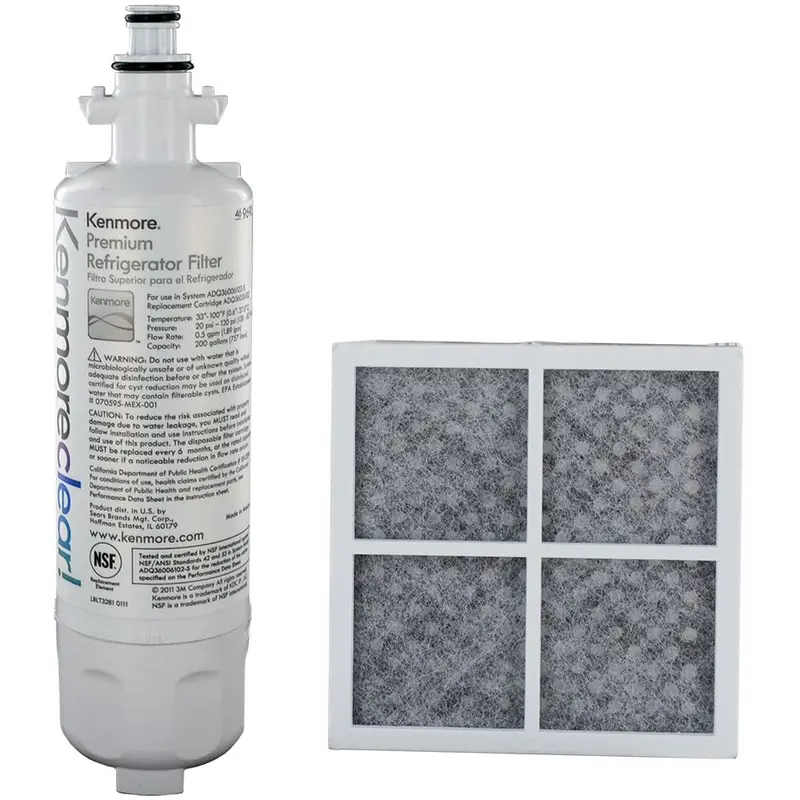 Kenmore Clear 9690 Refrigerator Water Filter & Kenmore Elite 9918 Cleanflow Air Purifier Filter Combo 1