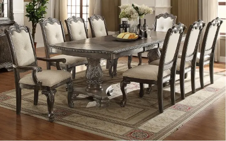 Kiera Solid Wood Dining Table – Minimalist Design With Tapered Legs 1