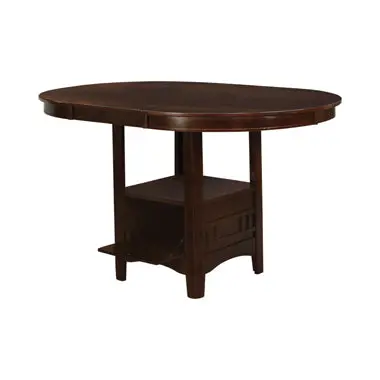 Lavon Oval Counter Height Dining Table With Matching Chairs In Warm Brown 1