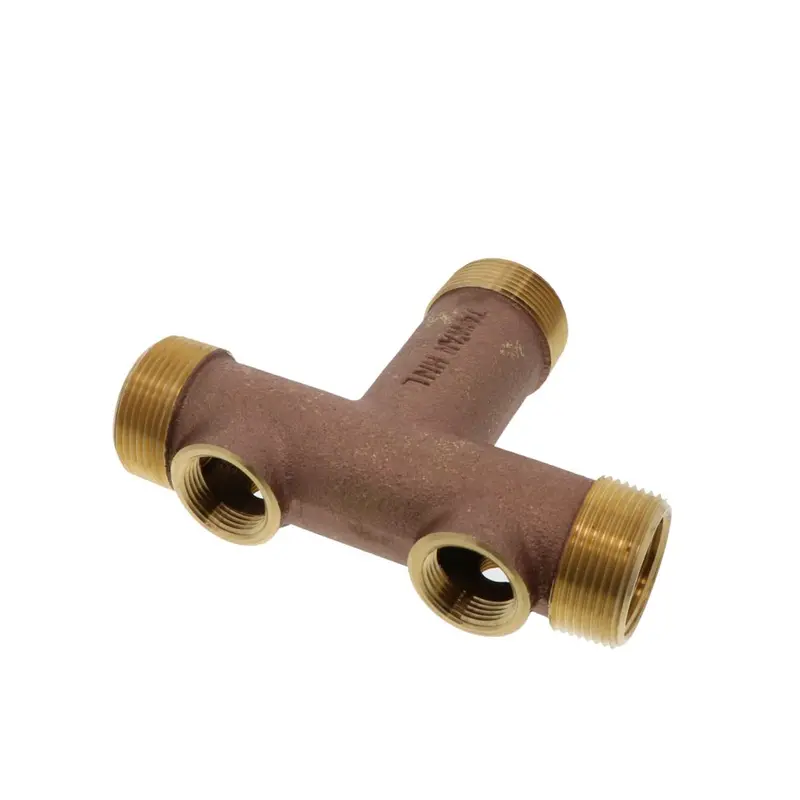 Lead-Free Brass Tank Cross Fitting – 1.25" × 4.5" 1