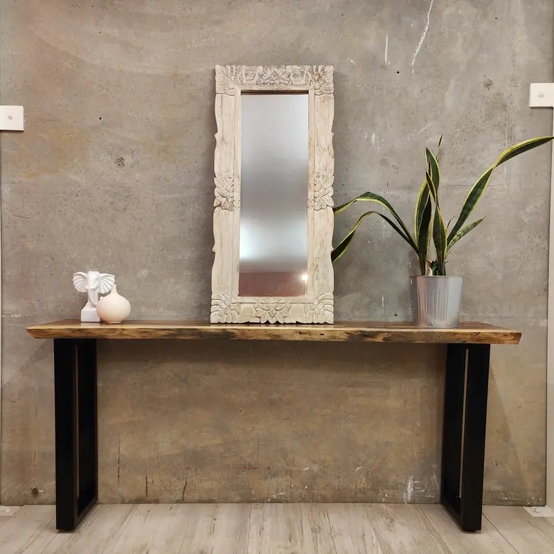Legless Console Table – 100Cm Raintree Wood Hallway Table (Model Os4) 1