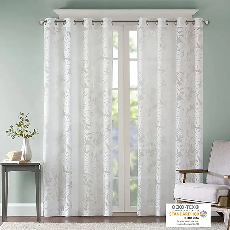 Leilani Boho-Chic Sheer Curtain Set 1