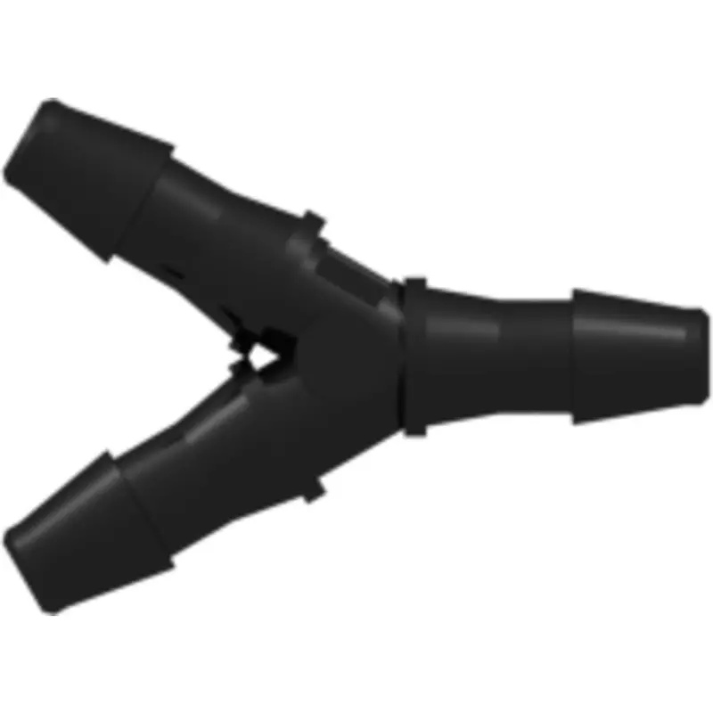 Linktech Y-Connector With Dual 200-Series Barbs For 3/32" (2.4 Mm) Id Tubing, Black Nylon Housing 1