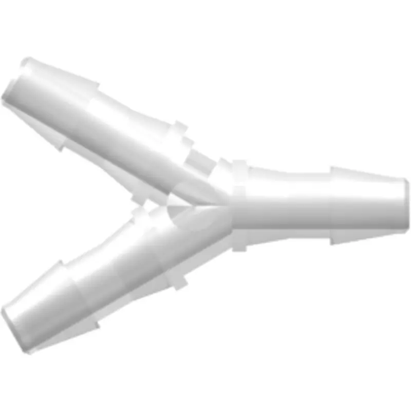 Linktech Y-Connector With Twin 200-Series Barbs For 1/8" (3.2 Mm) Id Tubing, Natural Polypropylene 1