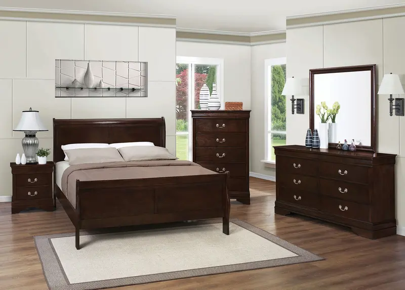 Louis Philippe Five-Piece Bedroom Furniture Set 1