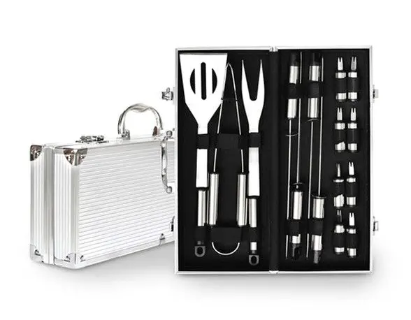 Men'S Republic 16-Piece Professional Bbq Tool Set In Aluminum Case 1
