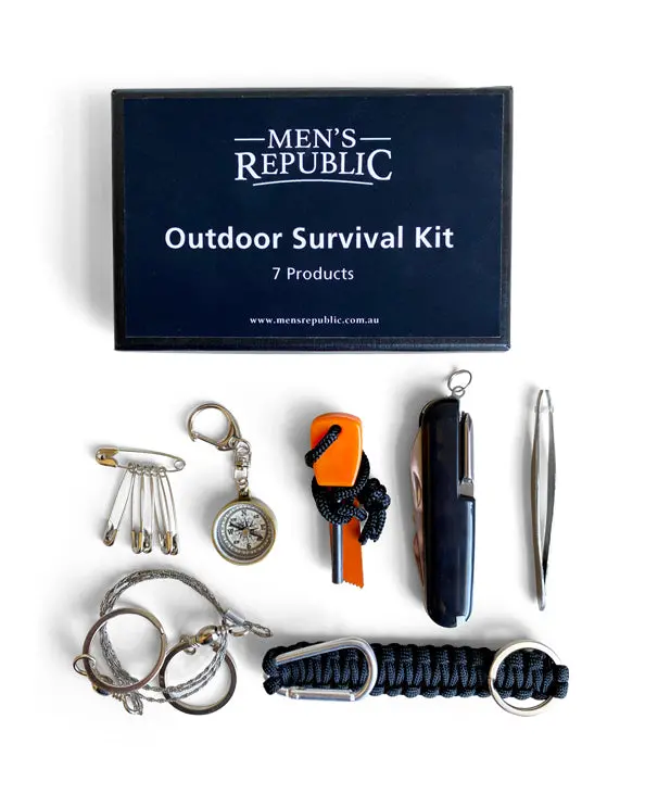 Men'S Republic Outdoor Survival Kit – 7-Piece Essential Gear For Adventurers 1