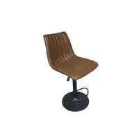 Modern Adjustable Barstool – Padded Seat And Chrome Base 1