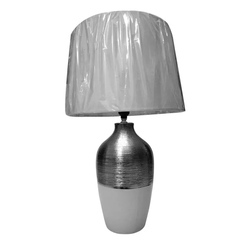 Modern Ceramic Base Table Lamp With Soft Light Shade 1