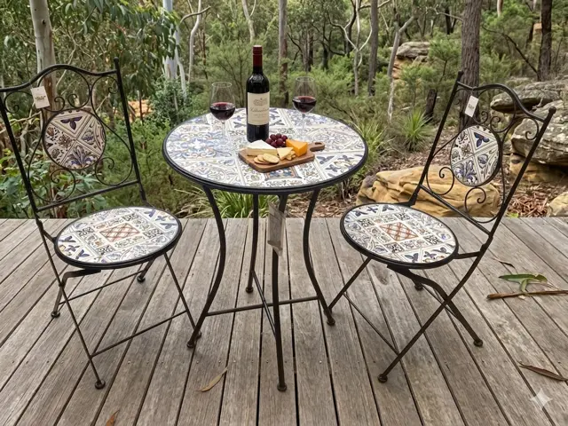 Mosaic-Style 3-Piece Outdoor Bistro Set For Balcony Or Garden 1