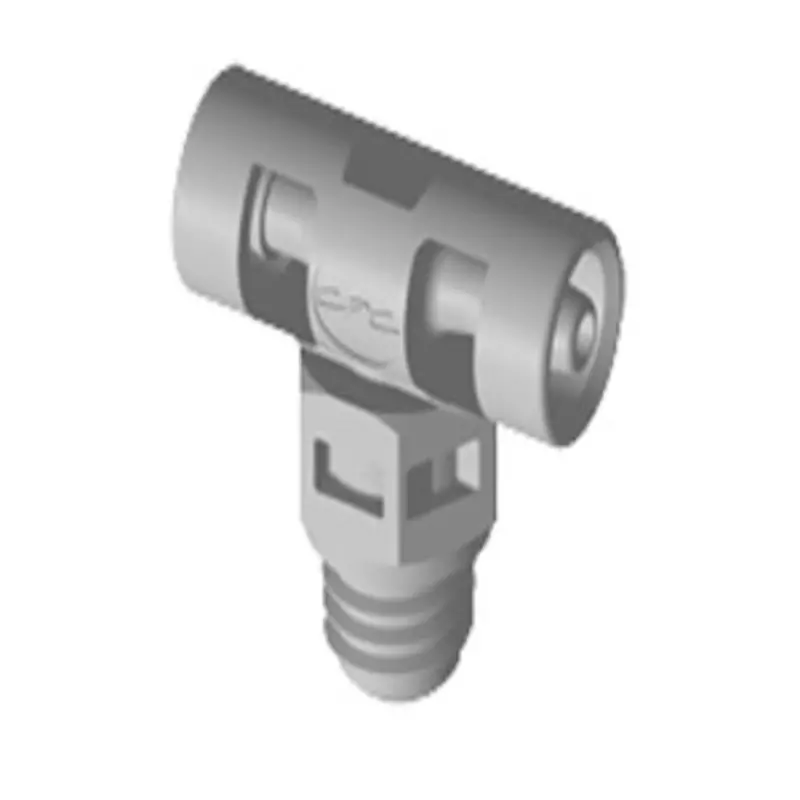 Mt2 Natural Polypropylene Tee Fitting – Tapered 10-32 X Dual 1/16" Hose Barbs 1