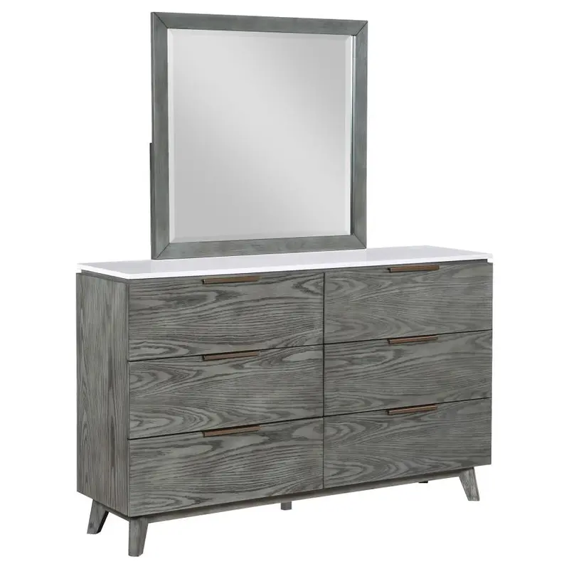 Nathan Wood Eastern King Panel Bed In Grey Finish 3