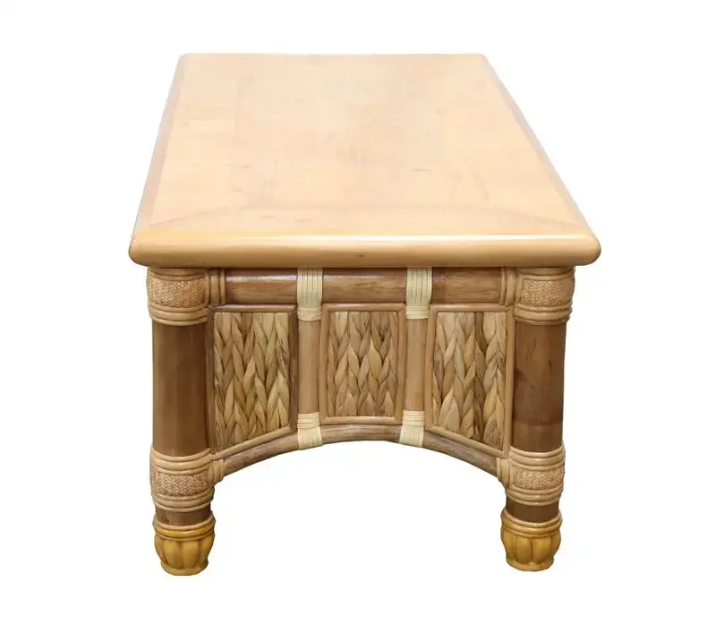 Natural-Finish Coffee Table – Solid Wood Living Room Centerpiece 1