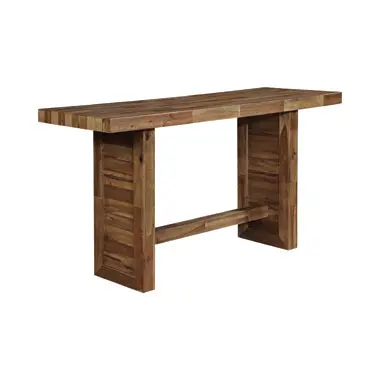 Natural Wood Rectangular Bar Table 1
