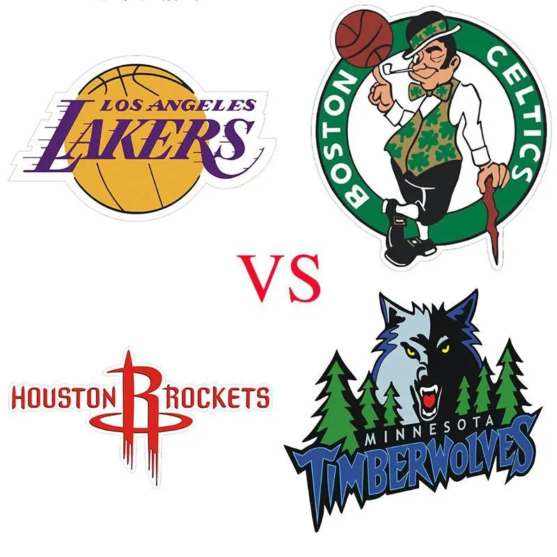 Nba Emblem Car Stickers – 2-Piece Reflective Decal Set 1