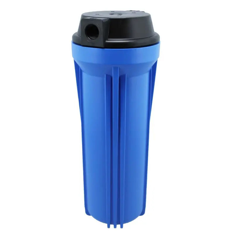 Neo-Pure 10-Inch Slimline Dual-Tone Filter Housing (Blue Sump/Black Cap) – 3/8" Inlet, No Pressure Relief 1