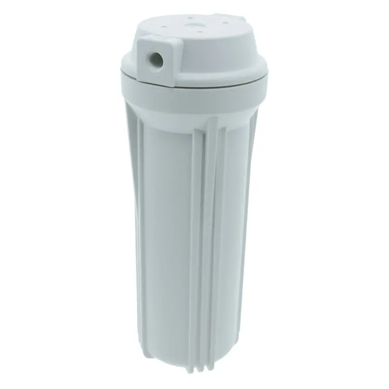 Neo-Pure 10-Inch Slimline White Filter Housing – 1/4" Inlet, No Pressure Relief Valve 1