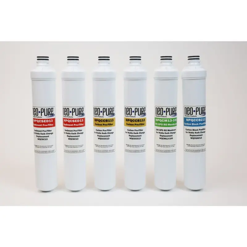 Neo-Pure 13-Inch Replacement Ro Membrane Kit Compatible With Watts Kwik Change Systems 1