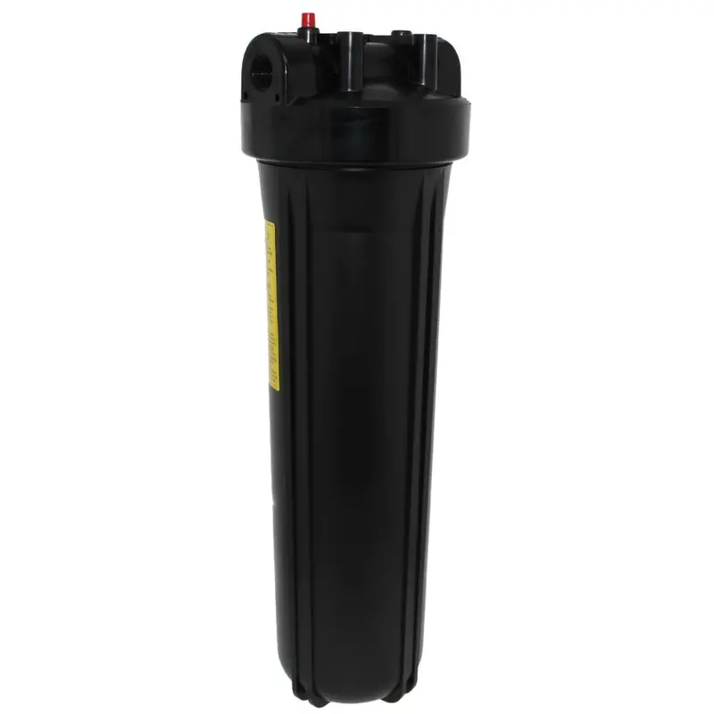 Neo-Pure 20-Inch Big Flow Filter Housing – Black Cap And Sump, 3/4 Inch Ports, Built-In Pressure Relief 1