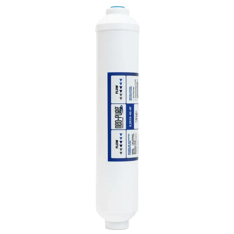 Neo-Pure 2X10 Inline Post-Filter: 10-Micron Gac/Cto With 1/4" Fnpt Threads 1