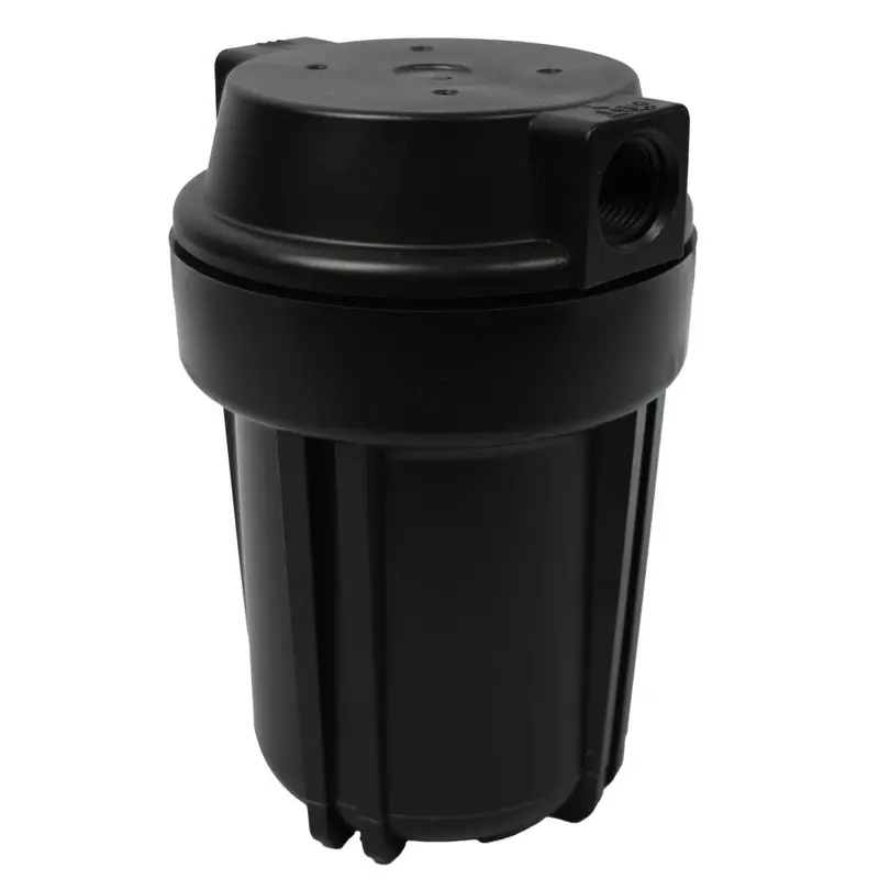 Neo-Pure 5" Slimline Flat-Cap Housing — Black Cap & Black Sump, 1/2" Npt 1