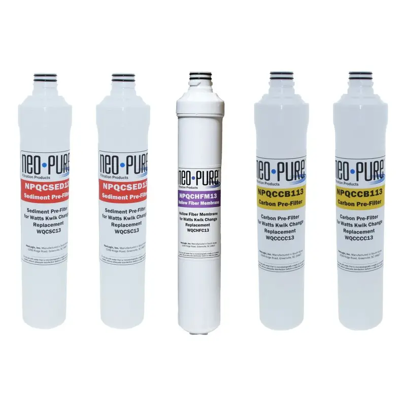 Neo-Pure Kwik Change Hollow Fiber Filter Replacement Kit Compatible With Watts Wqcfu-T-13 Systems 1
