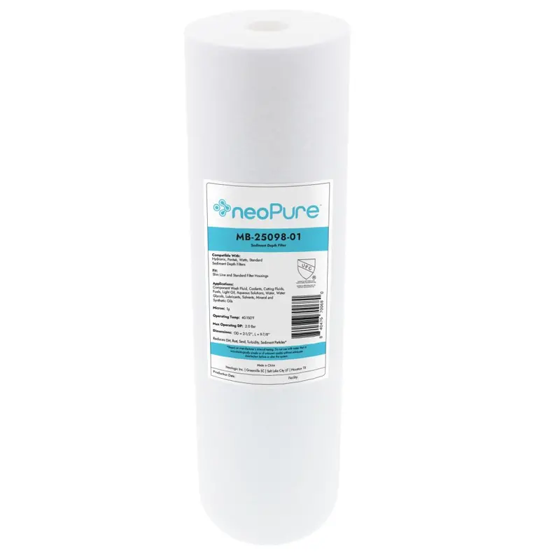 Neo-Pure Mb-25098-01 Polypropylene Sediment Depth Filter – 9-7/8" Length, 1 Micron 1