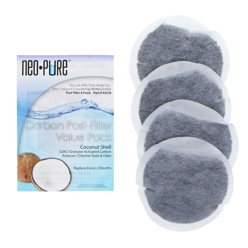 Neo-Pure Mini Classic Ii Distiller Carbon Post-Filters (Model 45518Rc) – 4-Pack 1