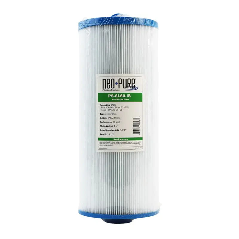 Neo-Pure Ps-6L60-Ib Pool & Spa Filter Element (6-3/4" X 15-1/2") 1
