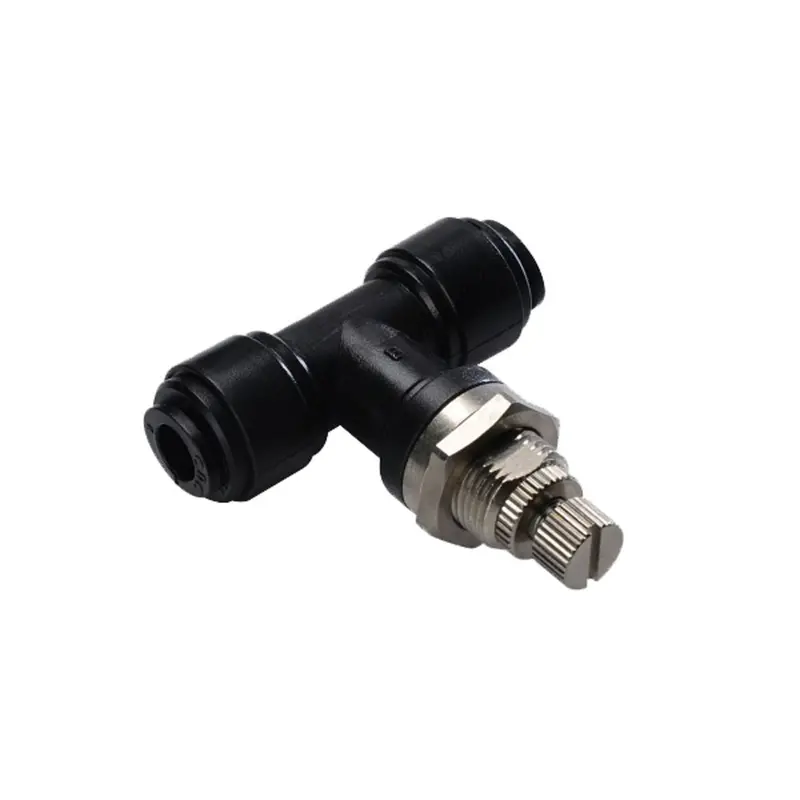 Neofit Acetal Black 3/8" Tube Flow Control Bulkhead Fitting 1