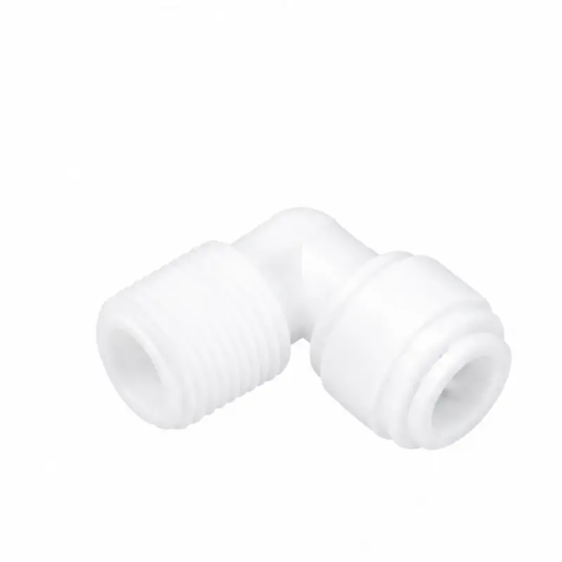 Neofit Acetal True White 1/2" Tube × 1/2" Nptf Male Elbow Fitting 1