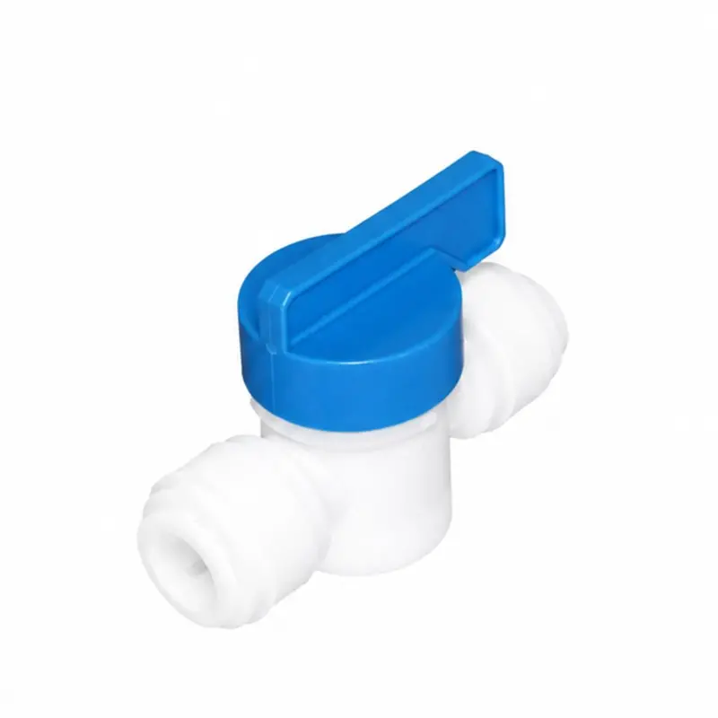 Neofit Acetal True White 3/8" Tube Ball Valve With Full-Flow Design 1