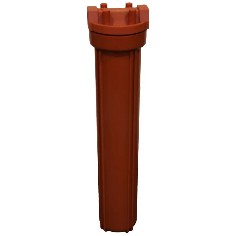 Neopure 20" High-Temperature Filter Housing – Standard Rib Cap, Nsf-Red Cap & Sump, 3/4" Inlet/Outlet, No Pressure Regulator 1