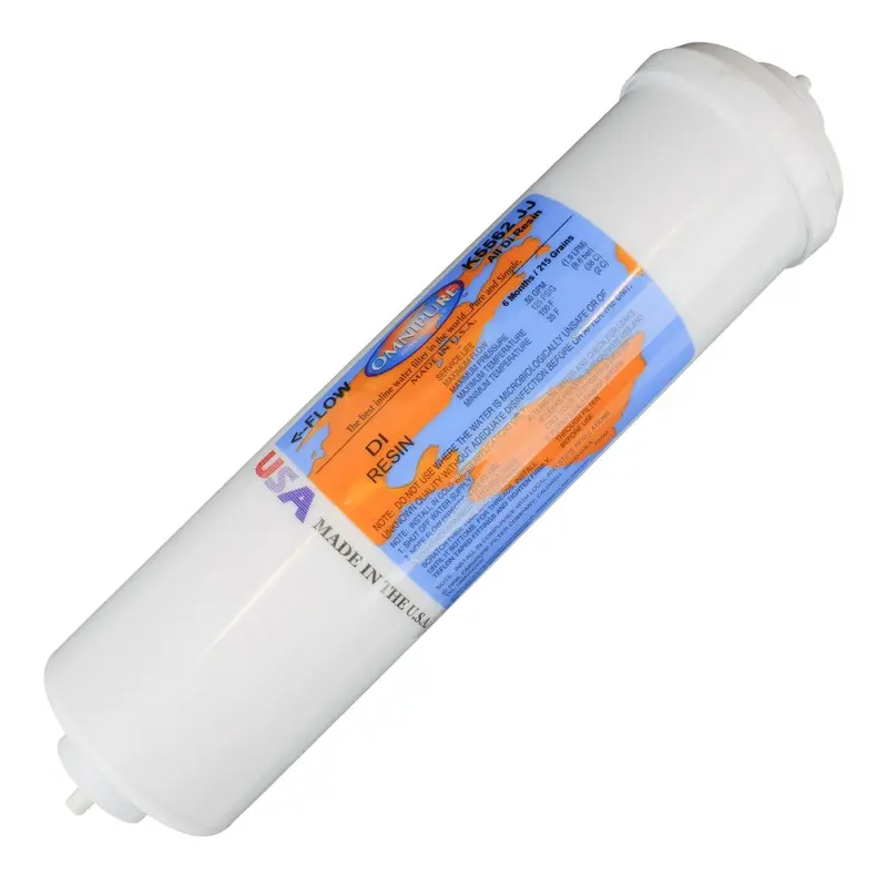 Omnipure K5562-Jj Inline Deionization Filter – 10 × 2.5 Inches, Di Resin With Sc Screen & 1/4 Inch Quick Connect 1