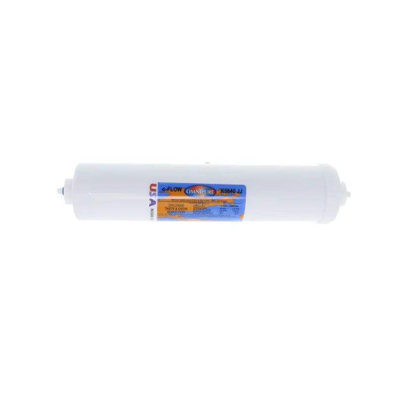 Omnipure K5633-Jj/K5640-Jj 12-Inch X 2.5-Inch Inline Gac Postfilter – 1/4-Inch Tube Connection 1