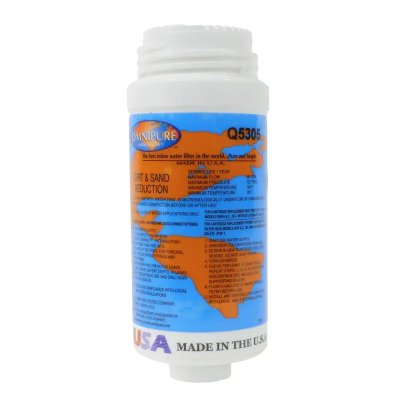 Omnipure Q5305 Twist-Off Sediment Filter – 6" X 2.5", 5-Micron, High-Capacity Pre-Filter 1