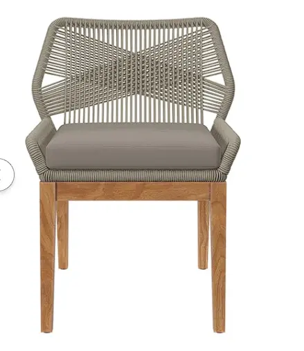Outdoor Dining Side Chair With Weather-Resistant Cushion 1
