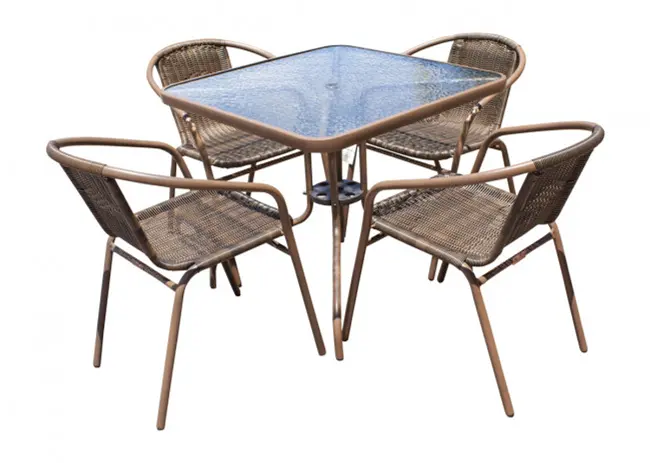 Panama Jack Café 5-Piece All-Weather Woven Dining Set 1