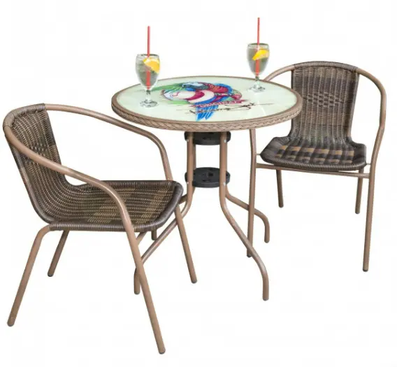 Panama Jack Café Parrot 3-Piece Outdoor Bistro Set 1