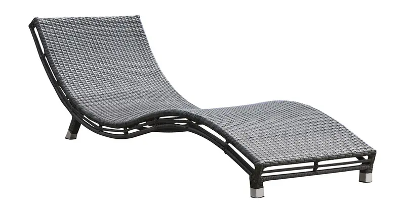 Panama Jack Graphite Curve Chaise Lounge – Outdoor Sun Lounger With Adjustable Back 1