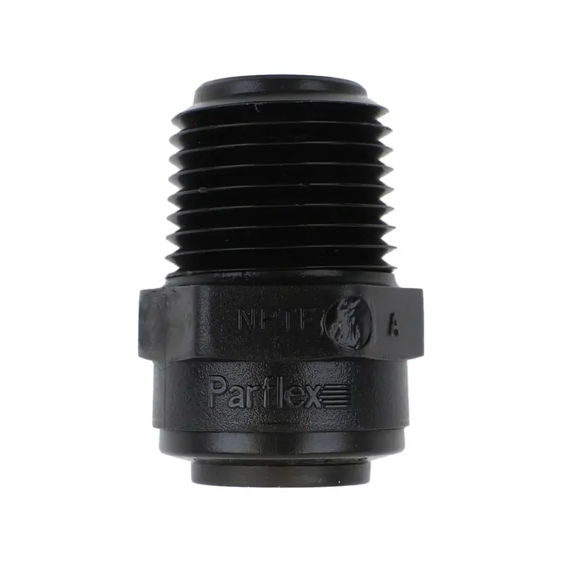 Parker Trueseal Kynar Male Connector: 1/4" X 3/8" Nptf 1