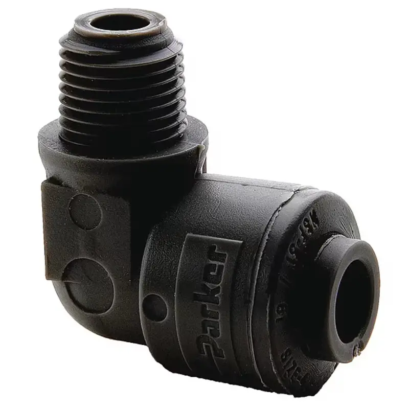 Parker Trueseal Push-To-Connect Fitting: 1/4" Od To 1/4" Od – Fb4Me4-Hblk 1