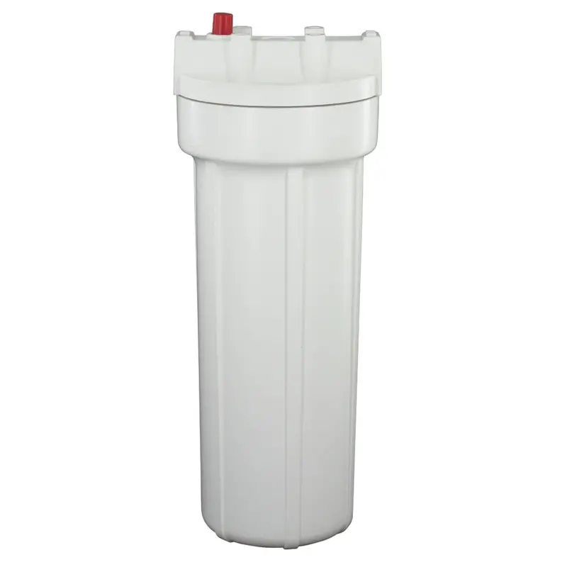Pentek 10-Inch Slim-Line Water Filter Housing – White/White With Pressure Relief, 3/8" Female Pipe Thread 1
