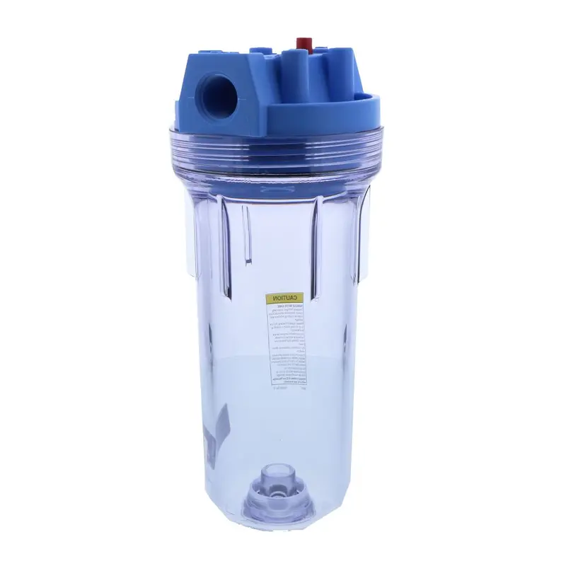 Pentek 150071 10-Inch Blue-And-Clear Standard Filter Housing With Pressure Relief – 3/4 Inch Fpt 1