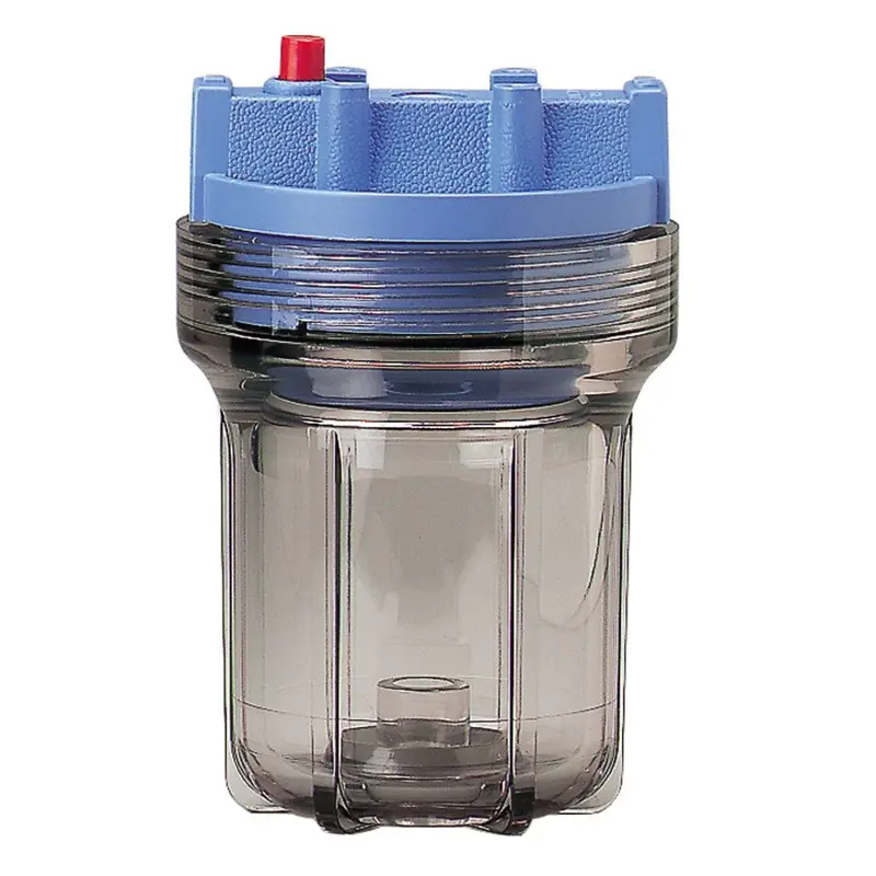 Pentek 5-Inch Slim-Line Blue/Clear Water Filter Housing With Pressure Relief Valve 1