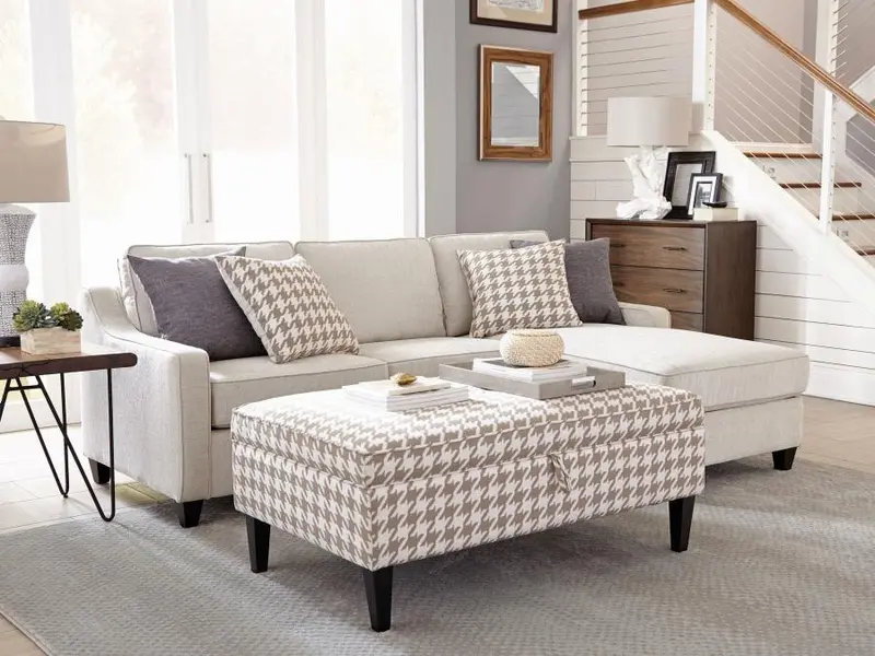 Platinum Upholstered L-Shaped Sectional Sofa 1