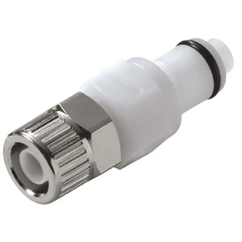 Plcd200M8 Valved Inline Coupling: 8 Mm Ptf Insert, 1/4" Ptf Port 1
